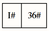 graph {
  x [shape=record, label="I#|36#"]
}